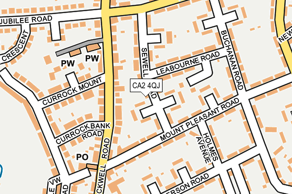CA2 4QJ map - OS OpenMap – Local (Ordnance Survey)