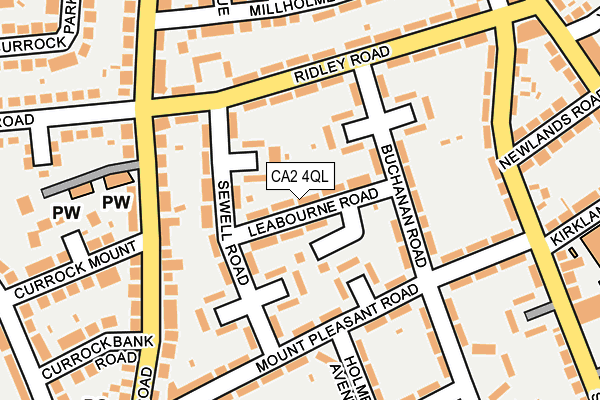 CA2 4QL map - OS OpenMap – Local (Ordnance Survey)