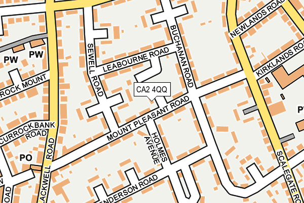 CA2 4QQ map - OS OpenMap – Local (Ordnance Survey)