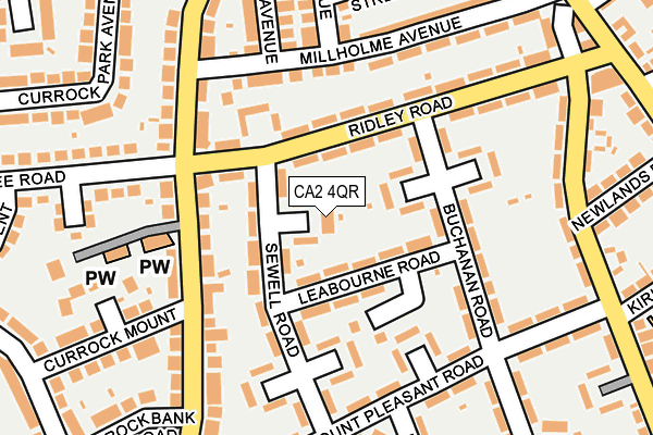 CA2 4QR map - OS OpenMap – Local (Ordnance Survey)