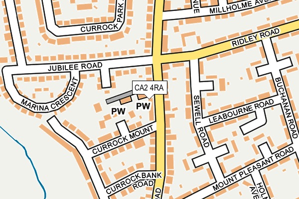 CA2 4RA map - OS OpenMap – Local (Ordnance Survey)