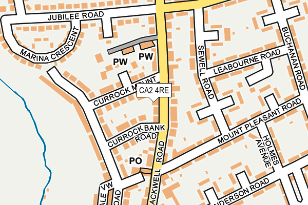 CA2 4RE map - OS OpenMap – Local (Ordnance Survey)