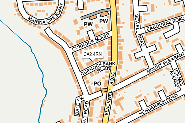 CA2 4RN map - OS OpenMap – Local (Ordnance Survey)