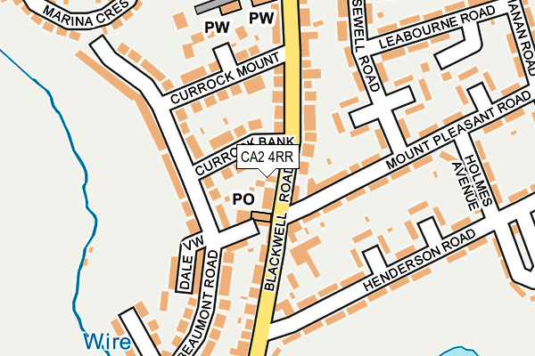 CA2 4RR map - OS OpenMap – Local (Ordnance Survey)