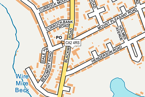CA2 4RS map - OS OpenMap – Local (Ordnance Survey)