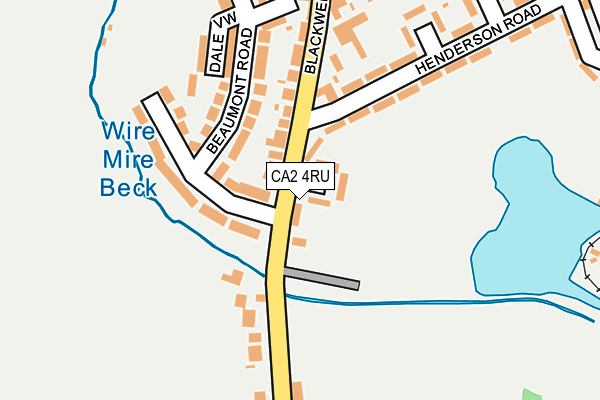 CA2 4RU map - OS OpenMap – Local (Ordnance Survey)