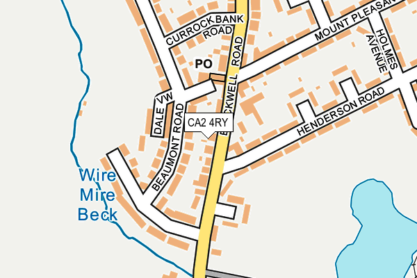 CA2 4RY map - OS OpenMap – Local (Ordnance Survey)