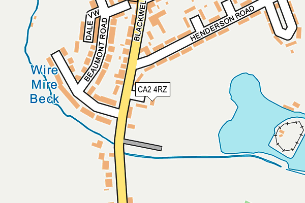 CA2 4RZ map - OS OpenMap – Local (Ordnance Survey)