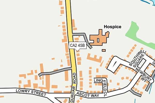 CA2 4SB map - OS OpenMap – Local (Ordnance Survey)
