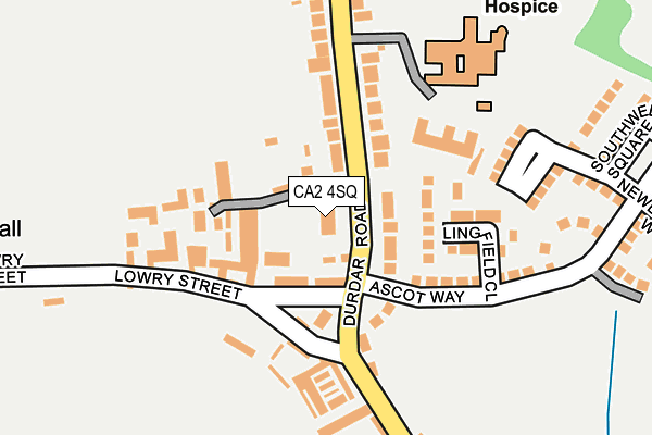 CA2 4SQ map - OS OpenMap – Local (Ordnance Survey)