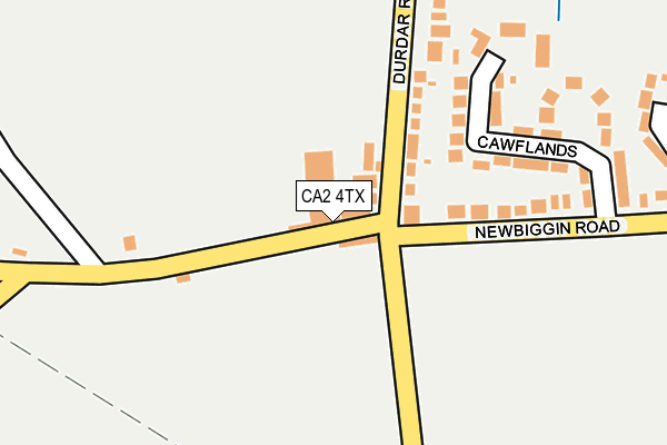 CA2 4TX map - OS OpenMap – Local (Ordnance Survey)