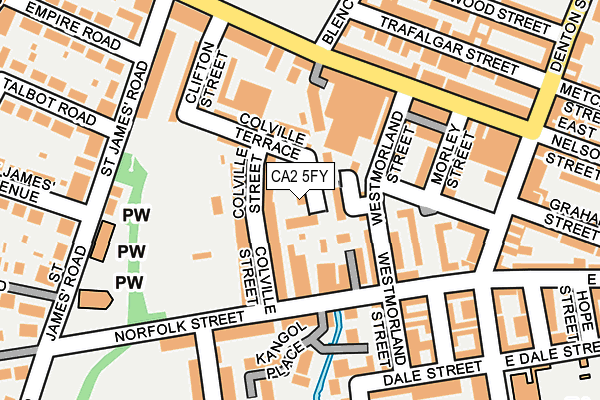 CA2 5FY map - OS OpenMap – Local (Ordnance Survey)