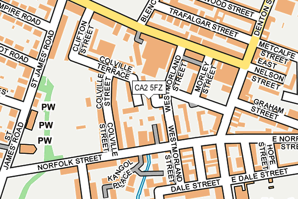 CA2 5FZ map - OS OpenMap – Local (Ordnance Survey)