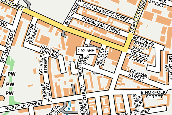 CA2 5HE map - OS OpenMap – Local (Ordnance Survey)
