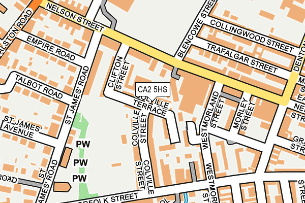 CA2 5HS map - OS OpenMap – Local (Ordnance Survey)