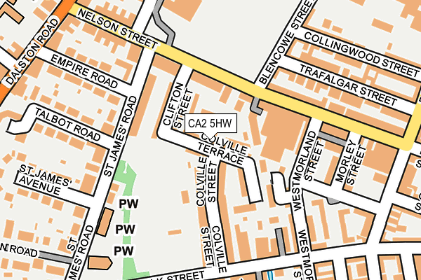 CA2 5HW map - OS OpenMap – Local (Ordnance Survey)