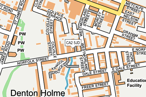 CA2 5JD map - OS OpenMap – Local (Ordnance Survey)