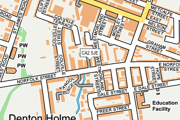 CA2 5JE map - OS OpenMap – Local (Ordnance Survey)