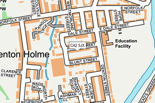 CA2 5JX map - OS OpenMap – Local (Ordnance Survey)