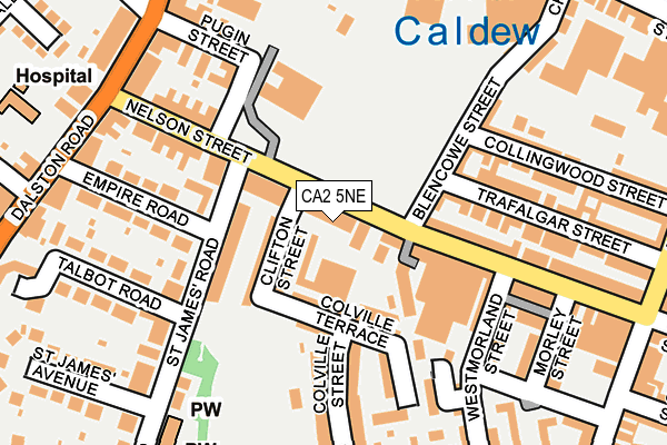CA2 5NE map - OS OpenMap – Local (Ordnance Survey)