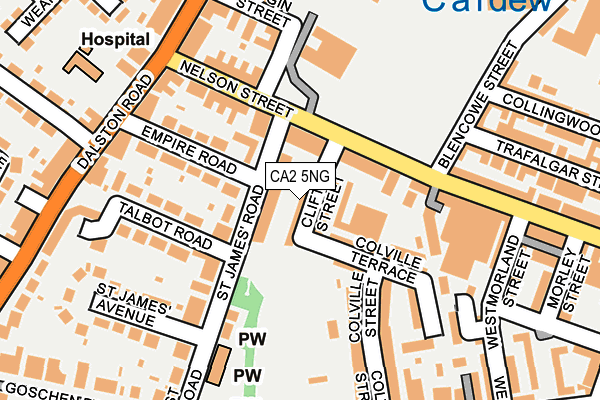 CA2 5NG map - OS OpenMap – Local (Ordnance Survey)