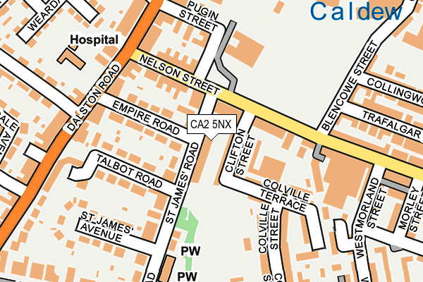 CA2 5NX map - OS OpenMap – Local (Ordnance Survey)