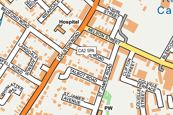 CA2 5PA map - OS OpenMap – Local (Ordnance Survey)