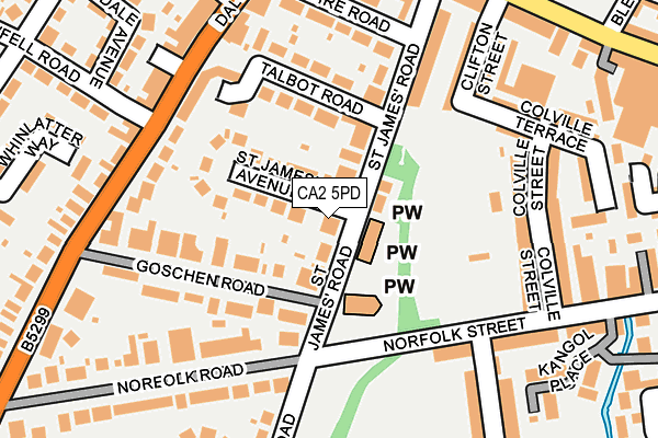 CA2 5PD map - OS OpenMap – Local (Ordnance Survey)