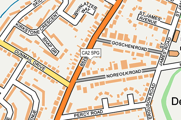 CA2 5PG map - OS OpenMap – Local (Ordnance Survey)