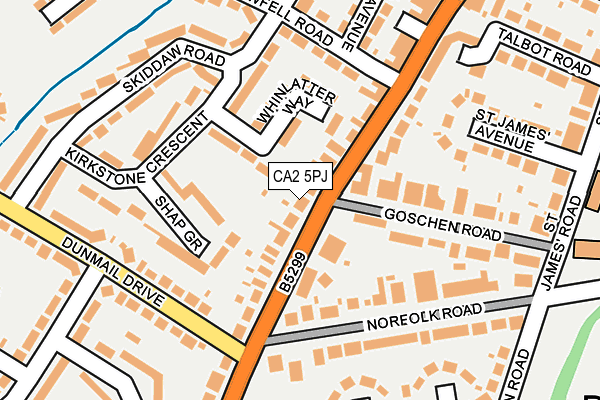 CA2 5PJ map - OS OpenMap – Local (Ordnance Survey)