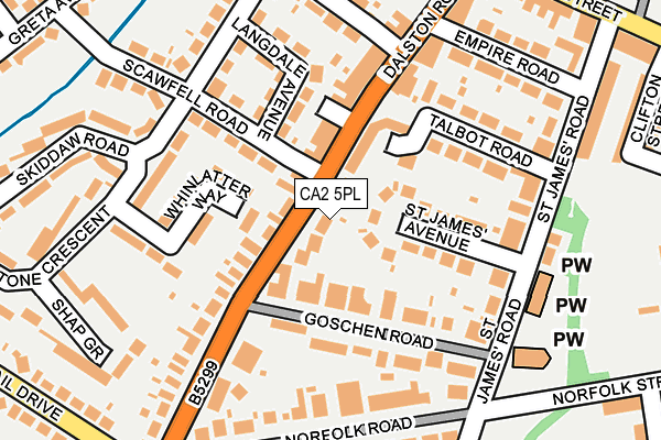 CA2 5PL map - OS OpenMap – Local (Ordnance Survey)