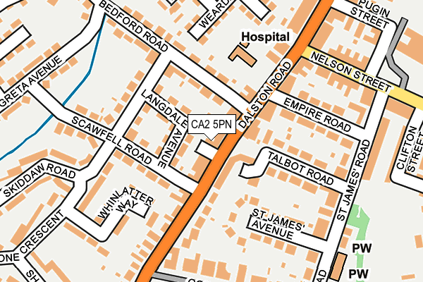 CA2 5PN map - OS OpenMap – Local (Ordnance Survey)