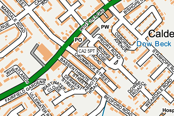 CA2 5PT map - OS OpenMap – Local (Ordnance Survey)