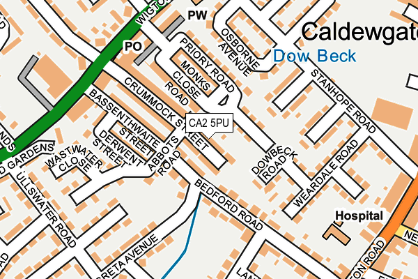 CA2 5PU map - OS OpenMap – Local (Ordnance Survey)