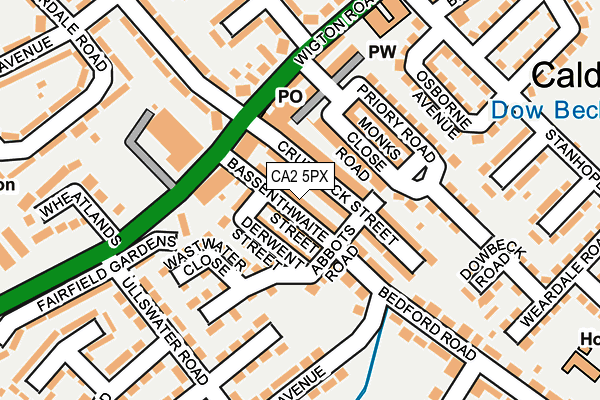 CA2 5PX map - OS OpenMap – Local (Ordnance Survey)