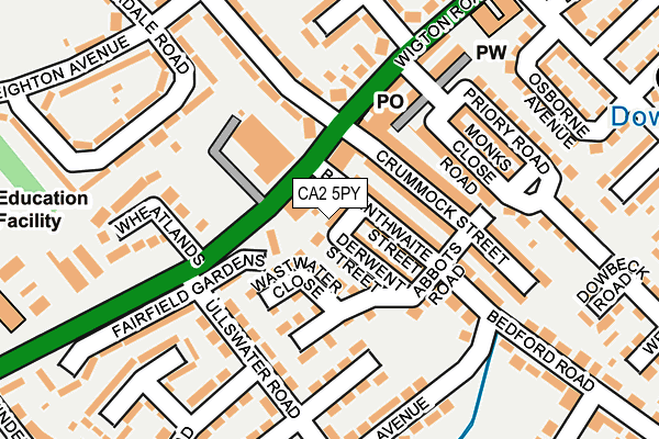 CA2 5PY map - OS OpenMap – Local (Ordnance Survey)
