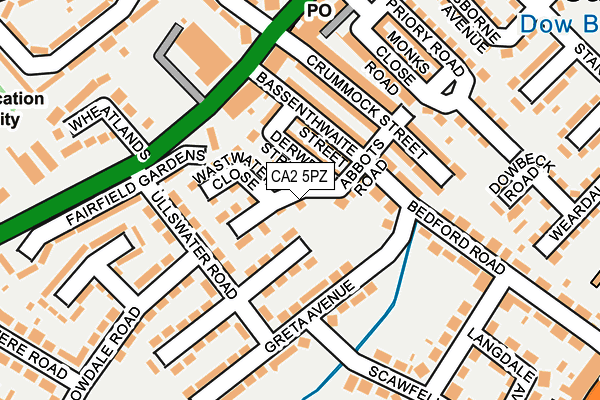 CA2 5PZ map - OS OpenMap – Local (Ordnance Survey)