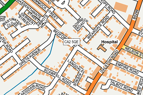 CA2 5QE map - OS OpenMap – Local (Ordnance Survey)