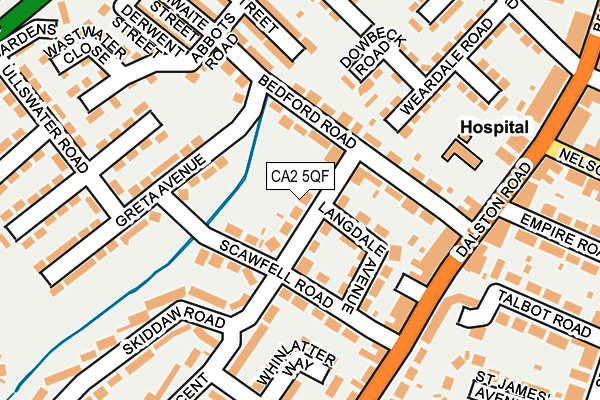 CA2 5QF map - OS OpenMap – Local (Ordnance Survey)