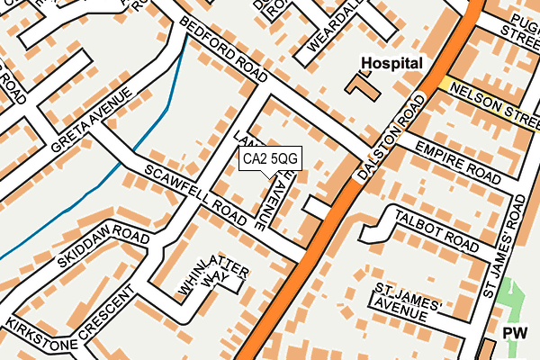 CA2 5QG map - OS OpenMap – Local (Ordnance Survey)