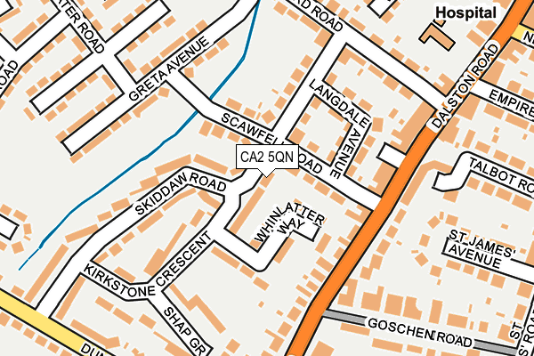 CA2 5QN map - OS OpenMap – Local (Ordnance Survey)