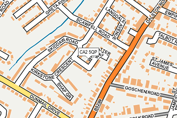 CA2 5QP map - OS OpenMap – Local (Ordnance Survey)