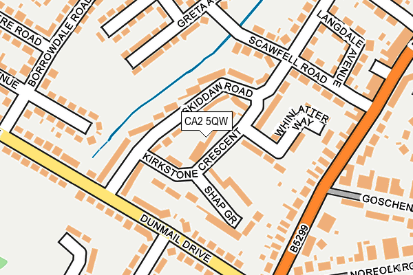 CA2 5QW map - OS OpenMap – Local (Ordnance Survey)