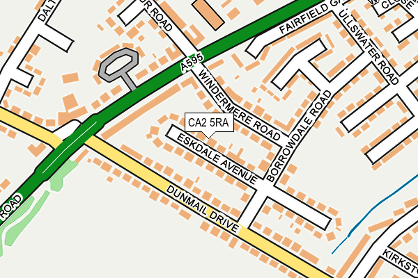 CA2 5RA map - OS OpenMap – Local (Ordnance Survey)