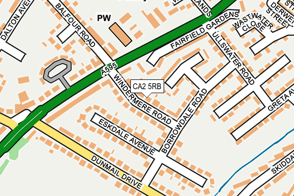 CA2 5RB map - OS OpenMap – Local (Ordnance Survey)