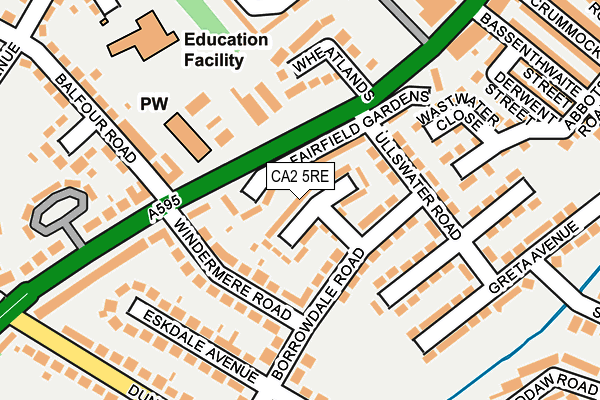 CA2 5RE map - OS OpenMap – Local (Ordnance Survey)