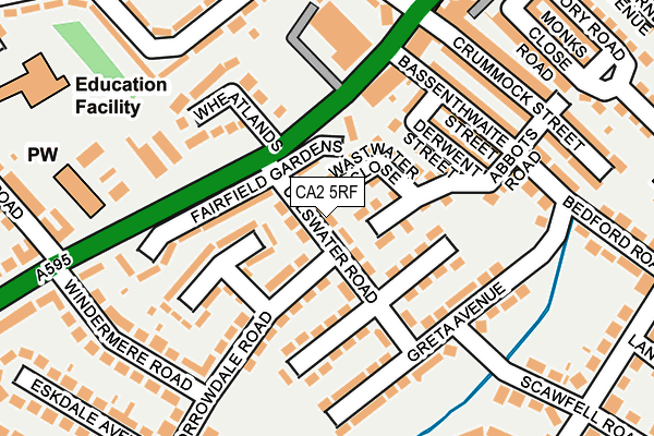 CA2 5RF map - OS OpenMap – Local (Ordnance Survey)