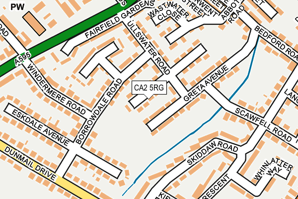 CA2 5RG map - OS OpenMap – Local (Ordnance Survey)