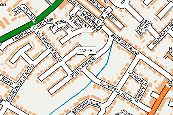 CA2 5RJ map - OS OpenMap – Local (Ordnance Survey)