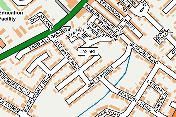 CA2 5RL map - OS OpenMap – Local (Ordnance Survey)